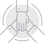 Three Hands Icon