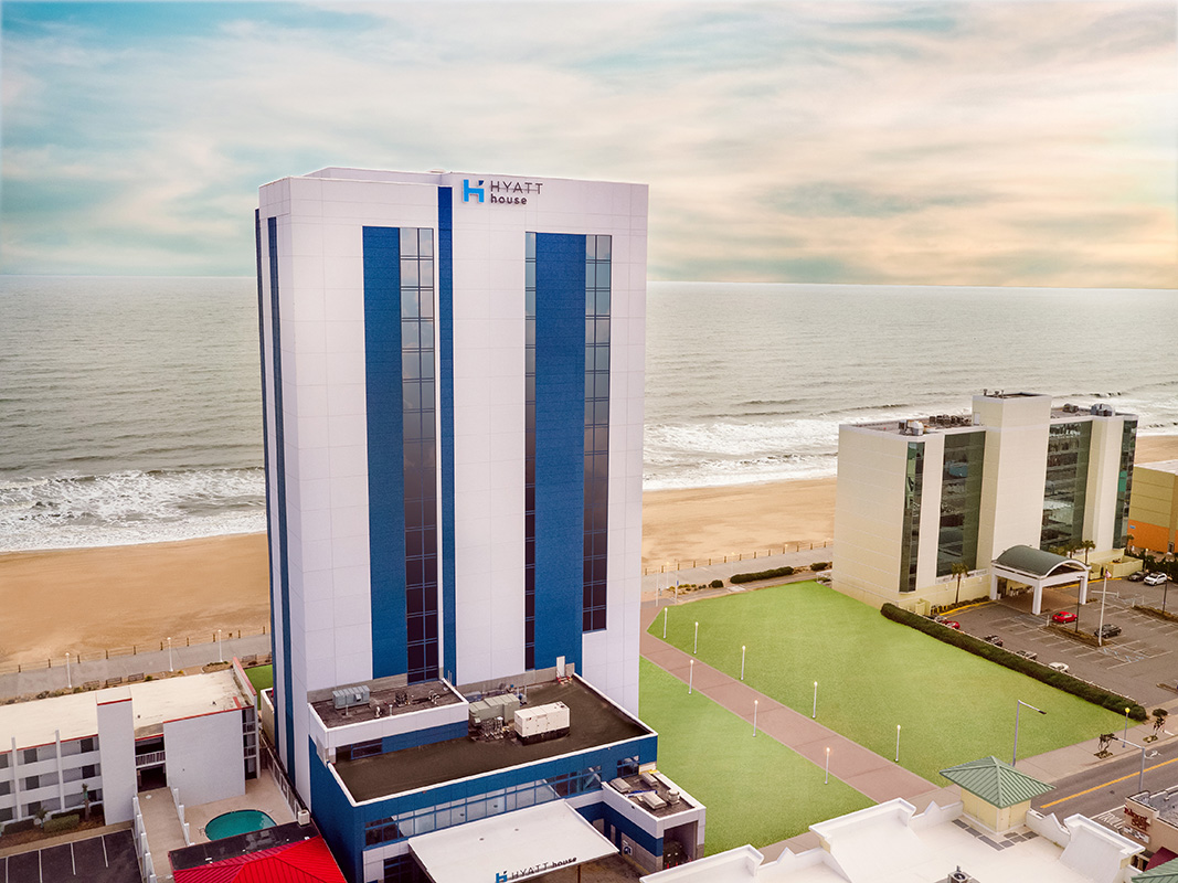 Hyatt House Virginia Beach-Oceanfront Exterior Ariel View