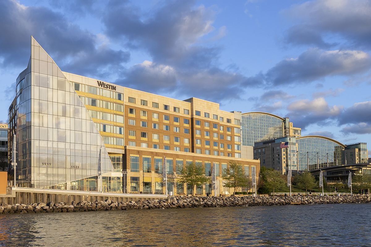 Westin National Harbor exterior bay shot