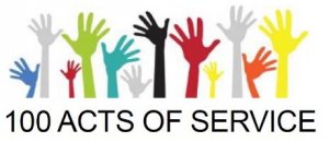 100 Acts of Service Hands Logo