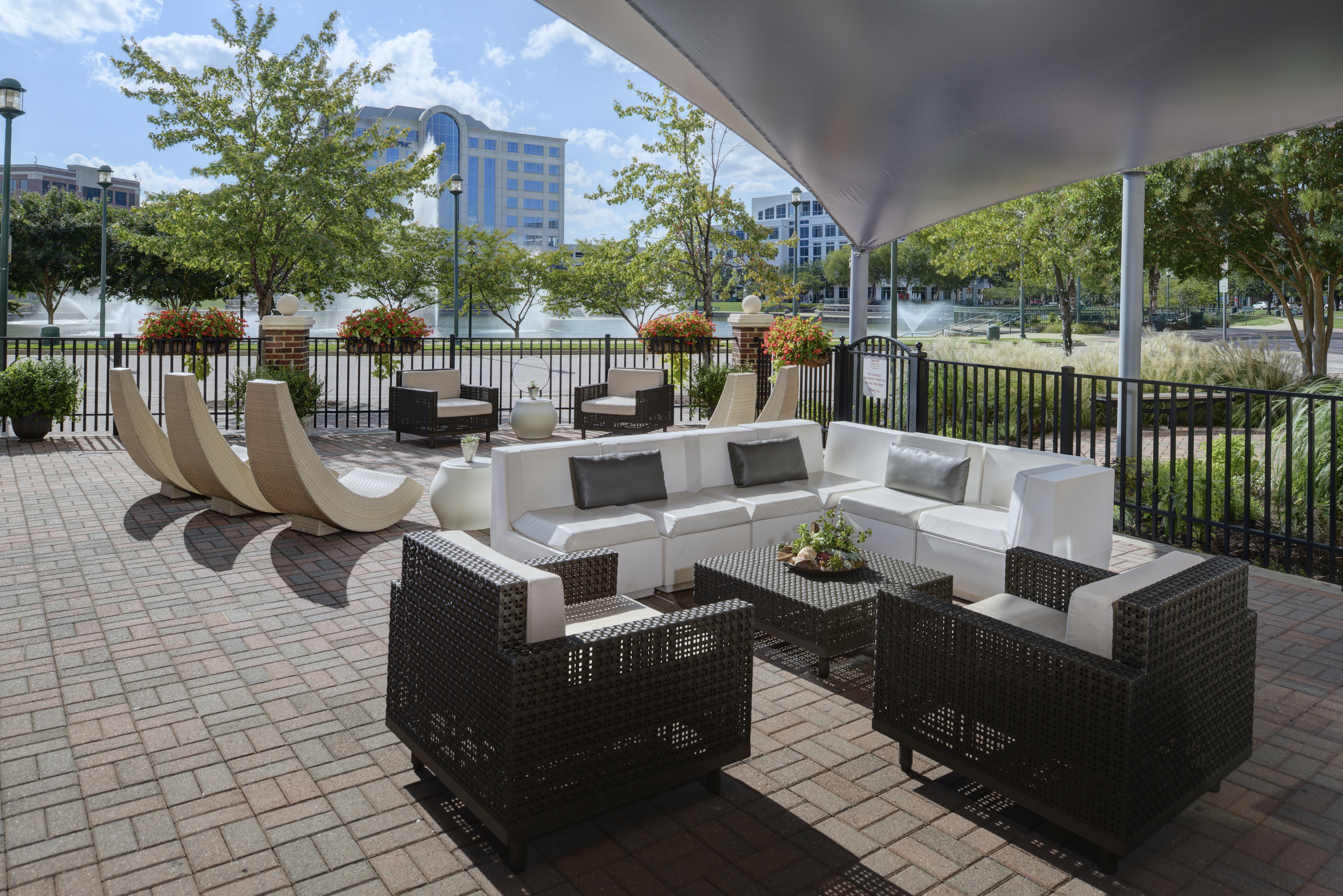 Marriott hotel patio shot